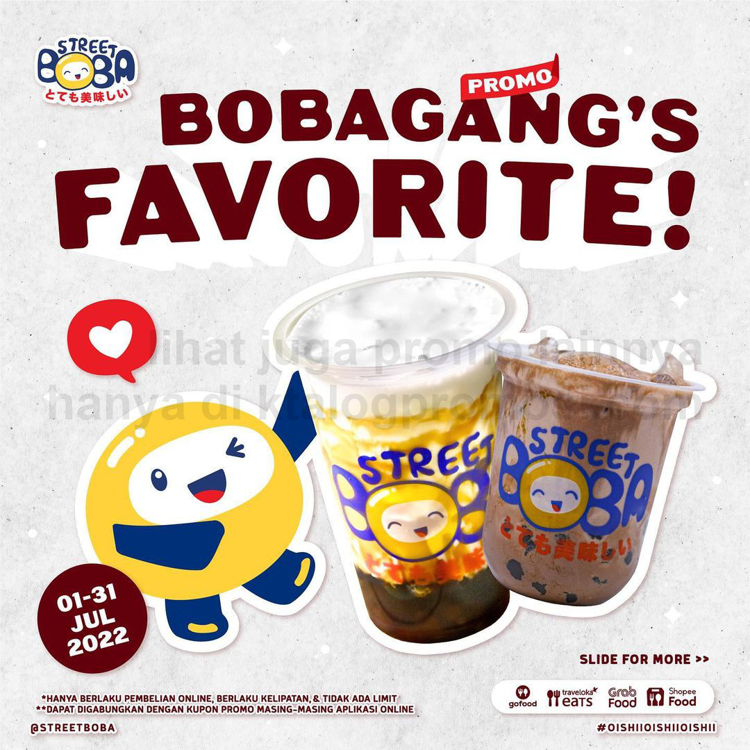 Promo STREET BOBA Bundling Menu Bobagang's Favorite - mulai Rp 62.000 khusus pemesanan via ONLINE DELIVERY