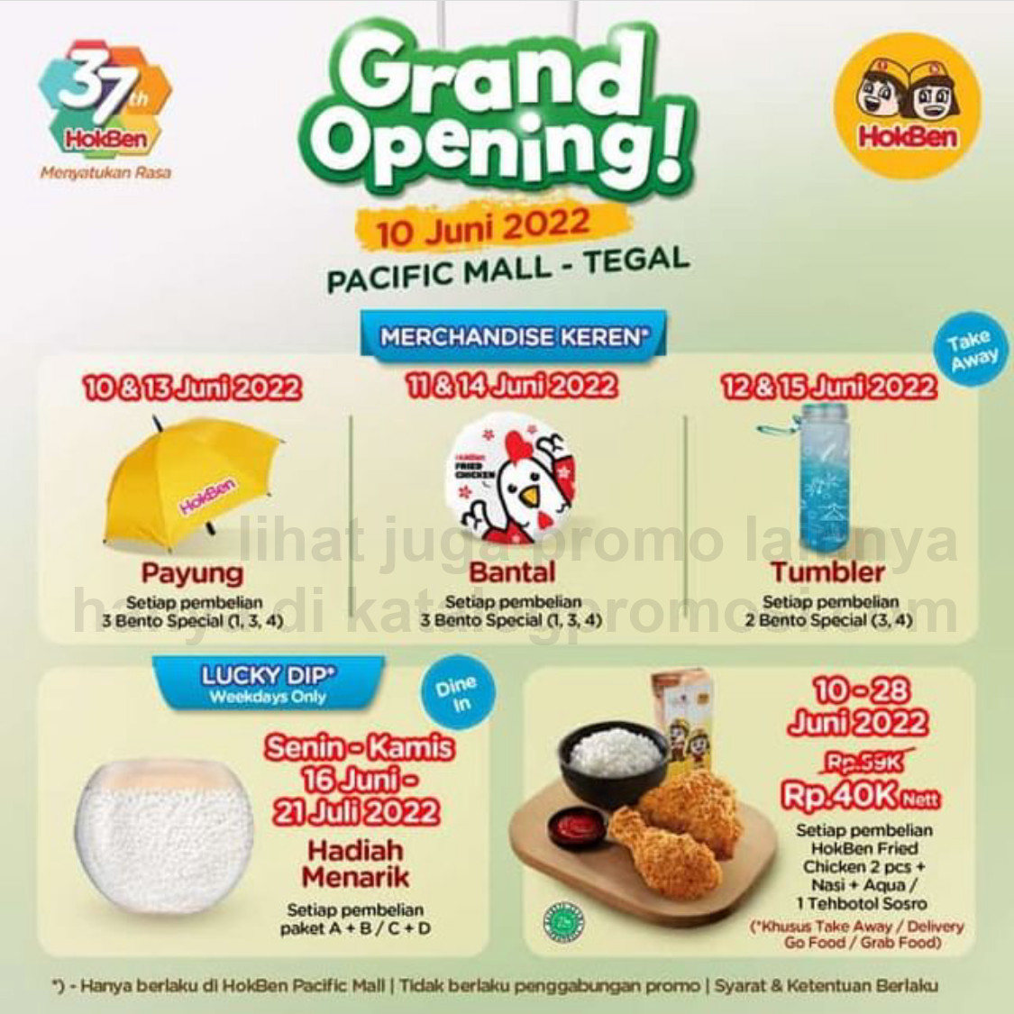 HokBen Pacific Mall Tegal Opening Promo – Dapatkan GRATIS Hadiah dan Merchandise Menarik