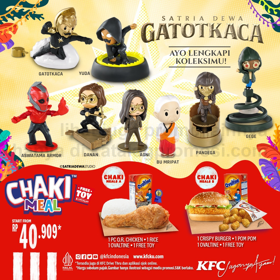 PROMO KFC CHAKI KIDS MEAL - GRATIS MAINAN Satria Dewa Gatotkaca! Harga mulai Rp 40.909
