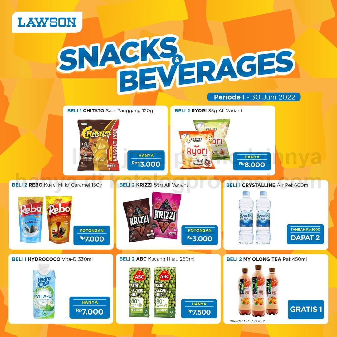 Promo LAWSON Snack & Beverages periode Juni 2022