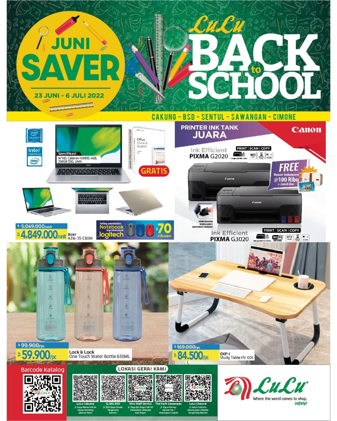 Katalog LuLu Hypermarket & Department Store BACK TO SCHOOL!!! Belanja hemat HINGGA 50% periode 23 JUNI - 06 JULI 2022