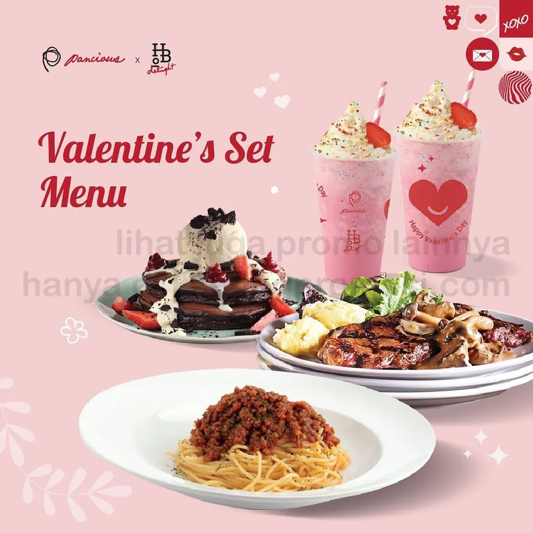 Promo Pancious Valentine's Set Menu - harga mulai Rp. 325.000! Promo berlaku sd 28 Februari 2023