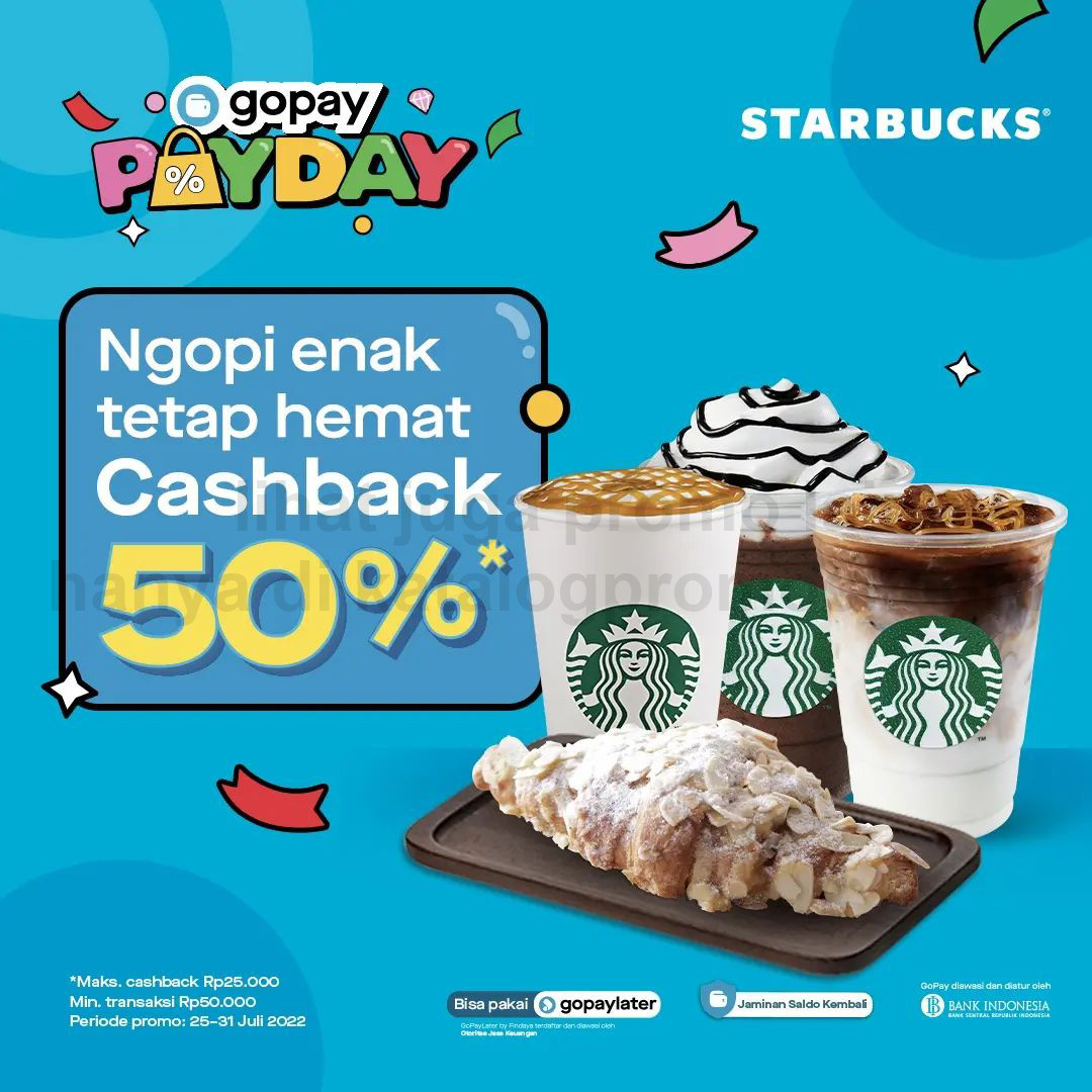 Promo STARBUCKS GOPAY PAYDAY - DAPATKAN CASHBACK 50%