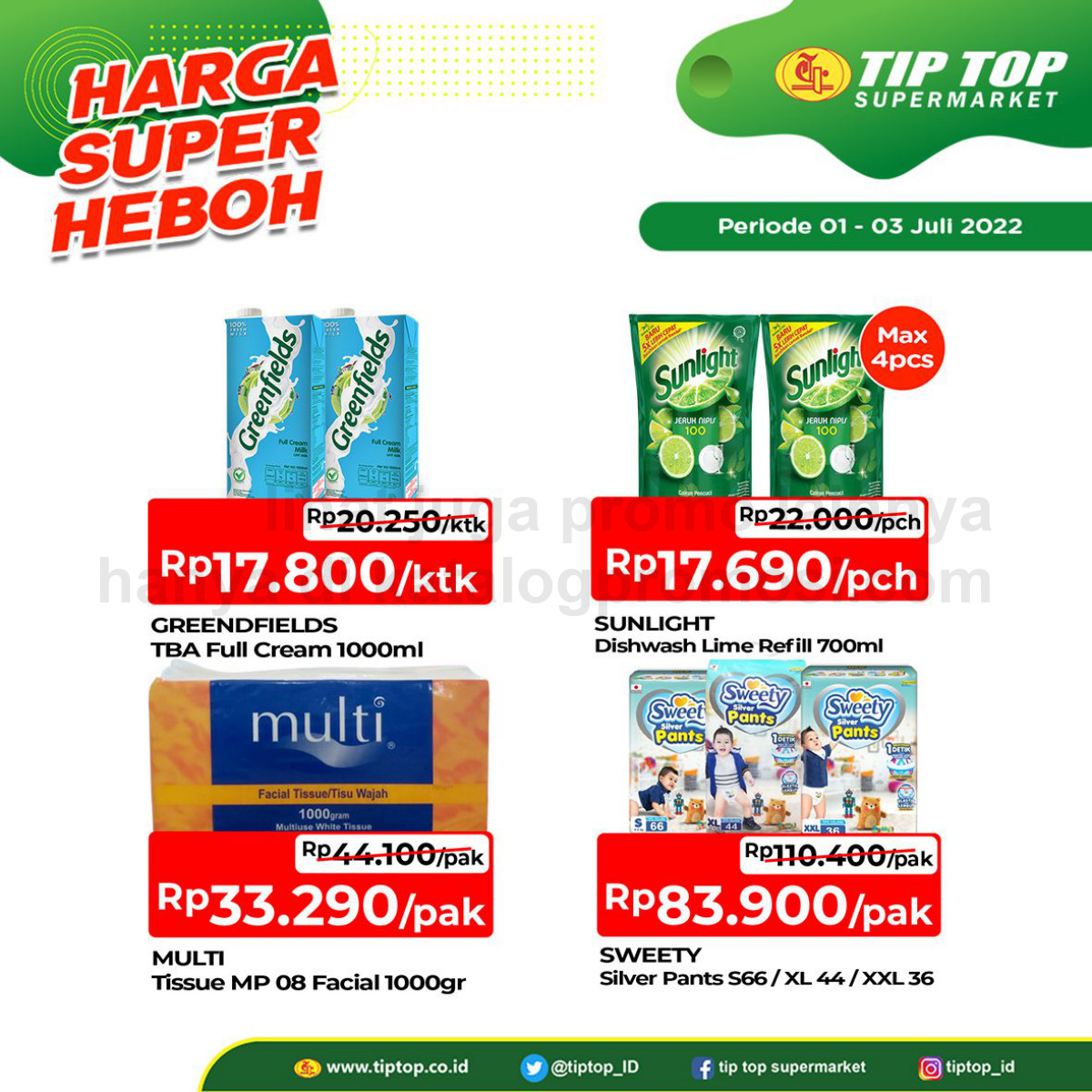 Katalog TIP TOP Pasar Swalayan Promo Weekend Periode 01-03 JULI 2022