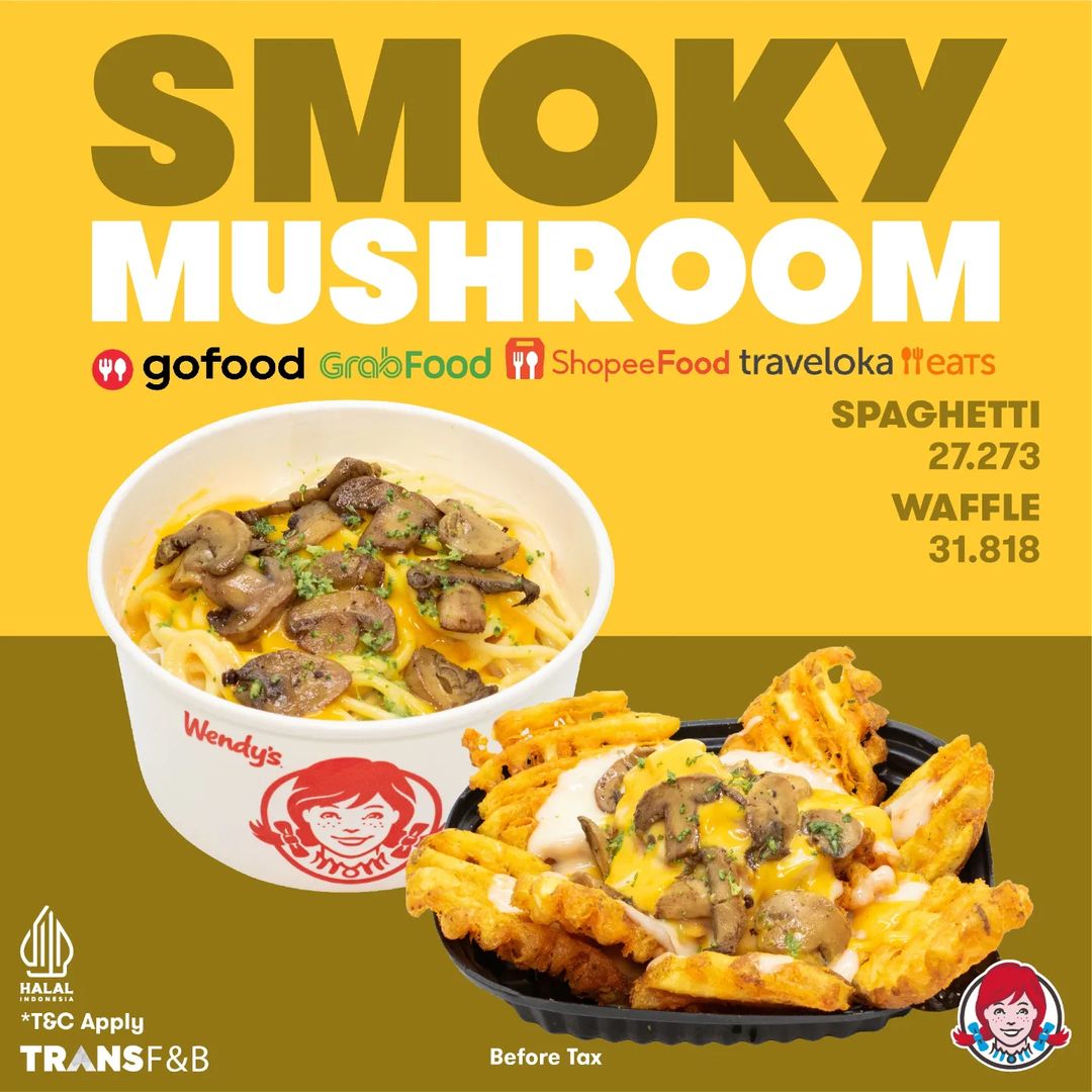 BARU! PROMO WENDY'S Smooky Mushroom series ! Harga mulai Rp. 27.273