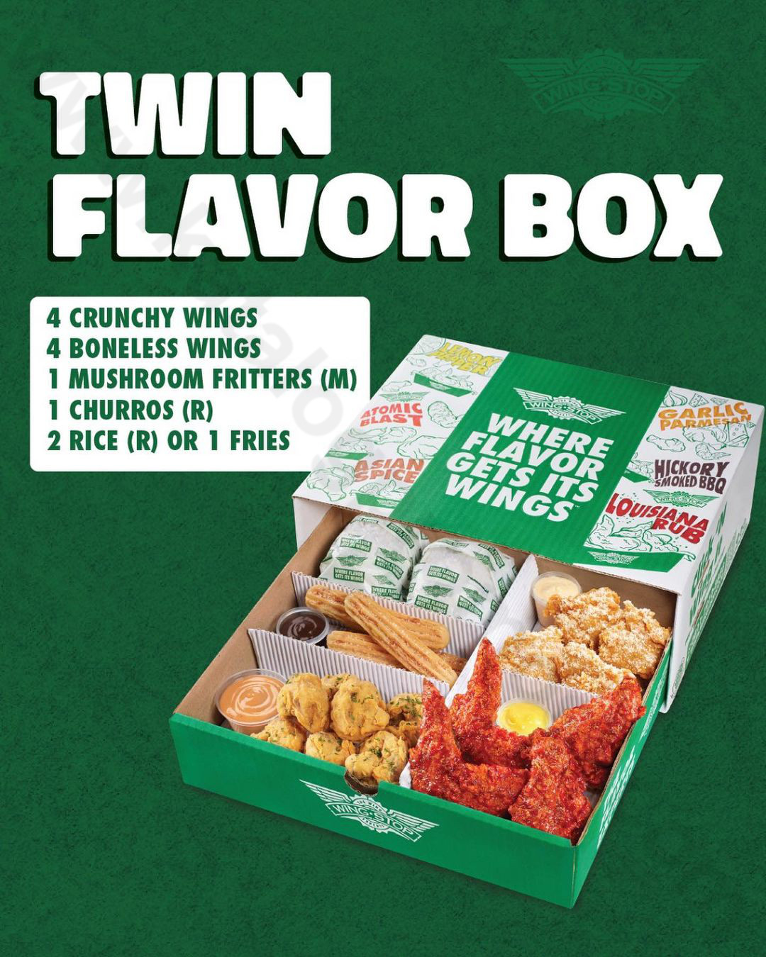 Promo WINGSTOP FLAVOR BOX Harga Spesial mulai Rp. 36.364 per orang