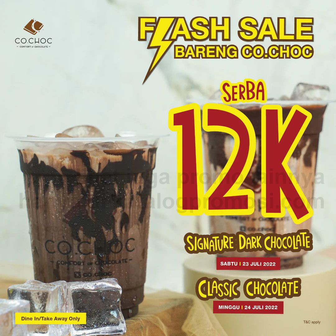 Promo CO.CHOC FLASH SALE - SIGNATURE DARK CHOCOLATE atau CLASSIC CHOCOLATE CUMA 12RIBU AJA