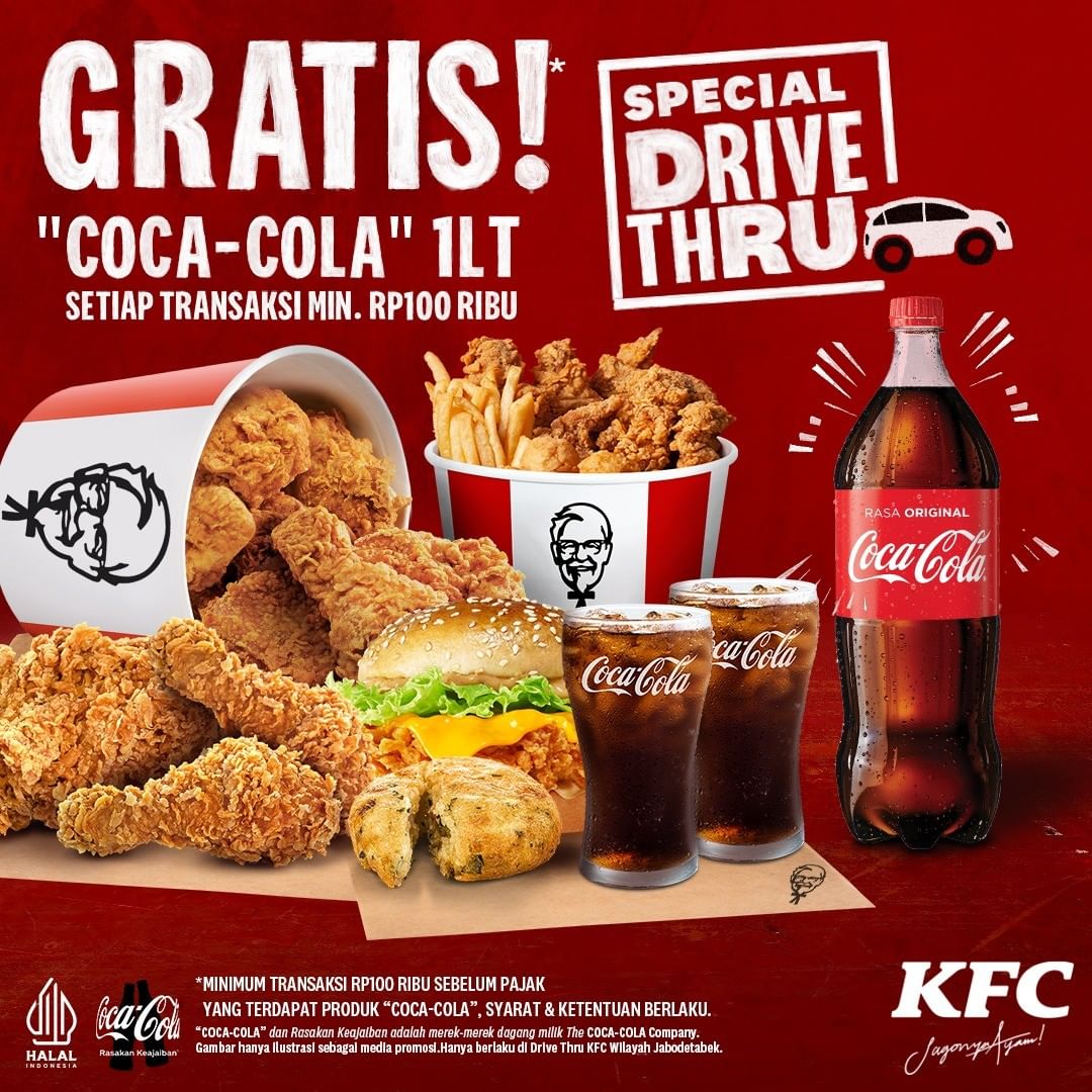 Promo KFC SPECIAL DRIVE THRU - GRATIS COCA COLA 1 Liter