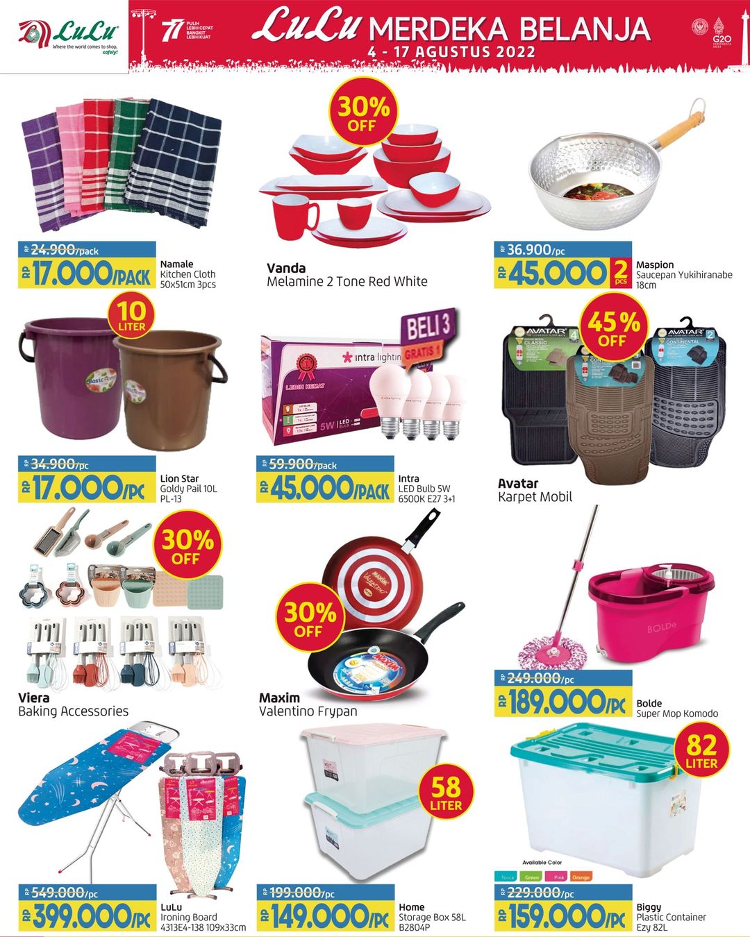 Katalog LuLu Hypermarket & Department Store MERDEKA BELANJA! Belanja hemat HINGGA 50% periode 04-17 AGUSTUS 2022