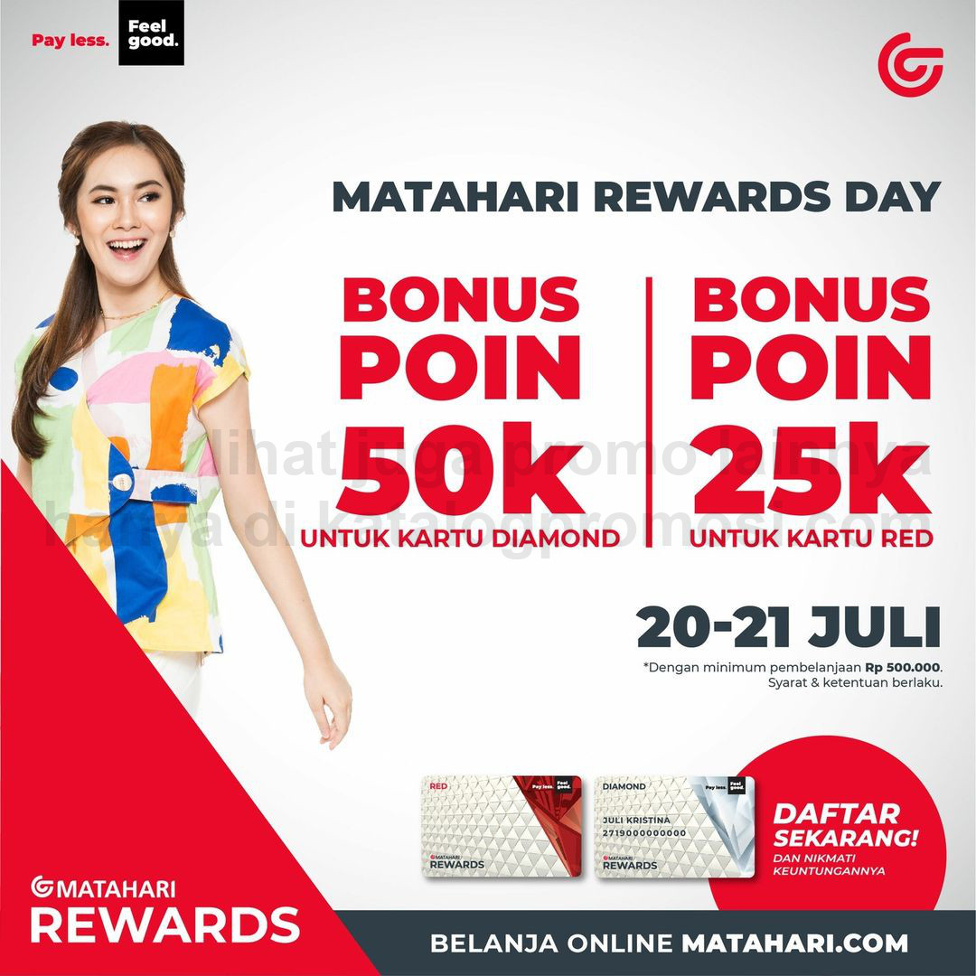 Promo MATAHARI DEPARTMENT STORE REWARDS DAY - DAPATKAN BONUS POIN HINGGA 50.000