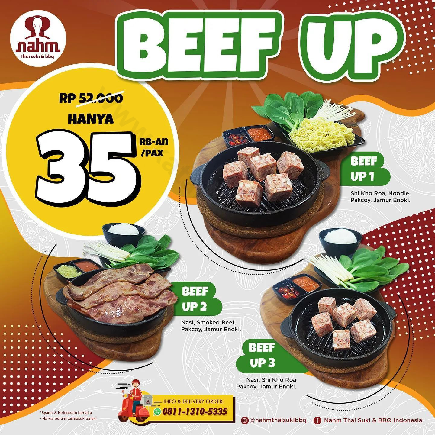 NAHM THAI SUKI BBQ Promo Beef Up Hanya Rp 35Ribuan Pax   Nahm 