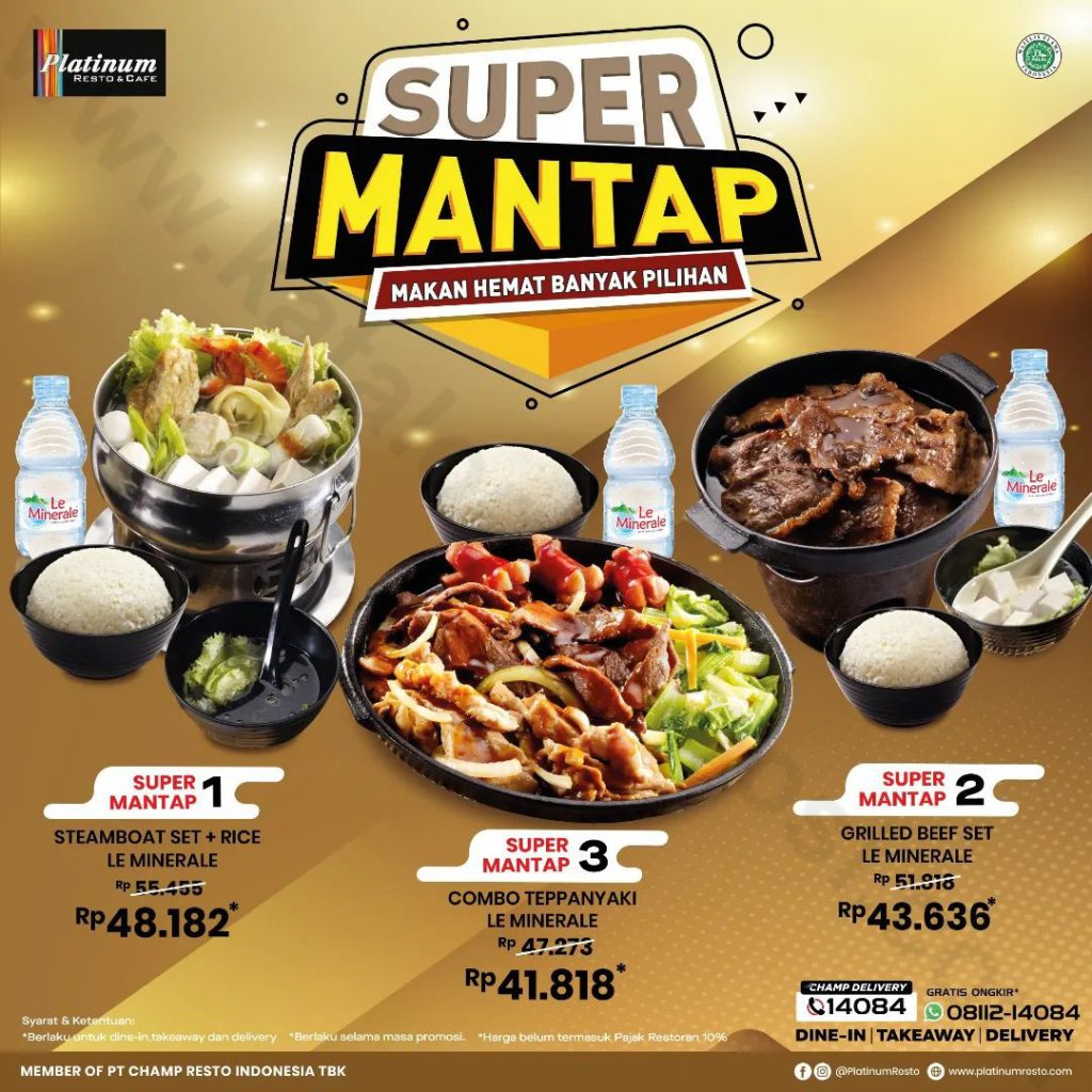 Platinum Resto Promo Super Mantap Harga Spesial Mulai Dari Rp 41 818