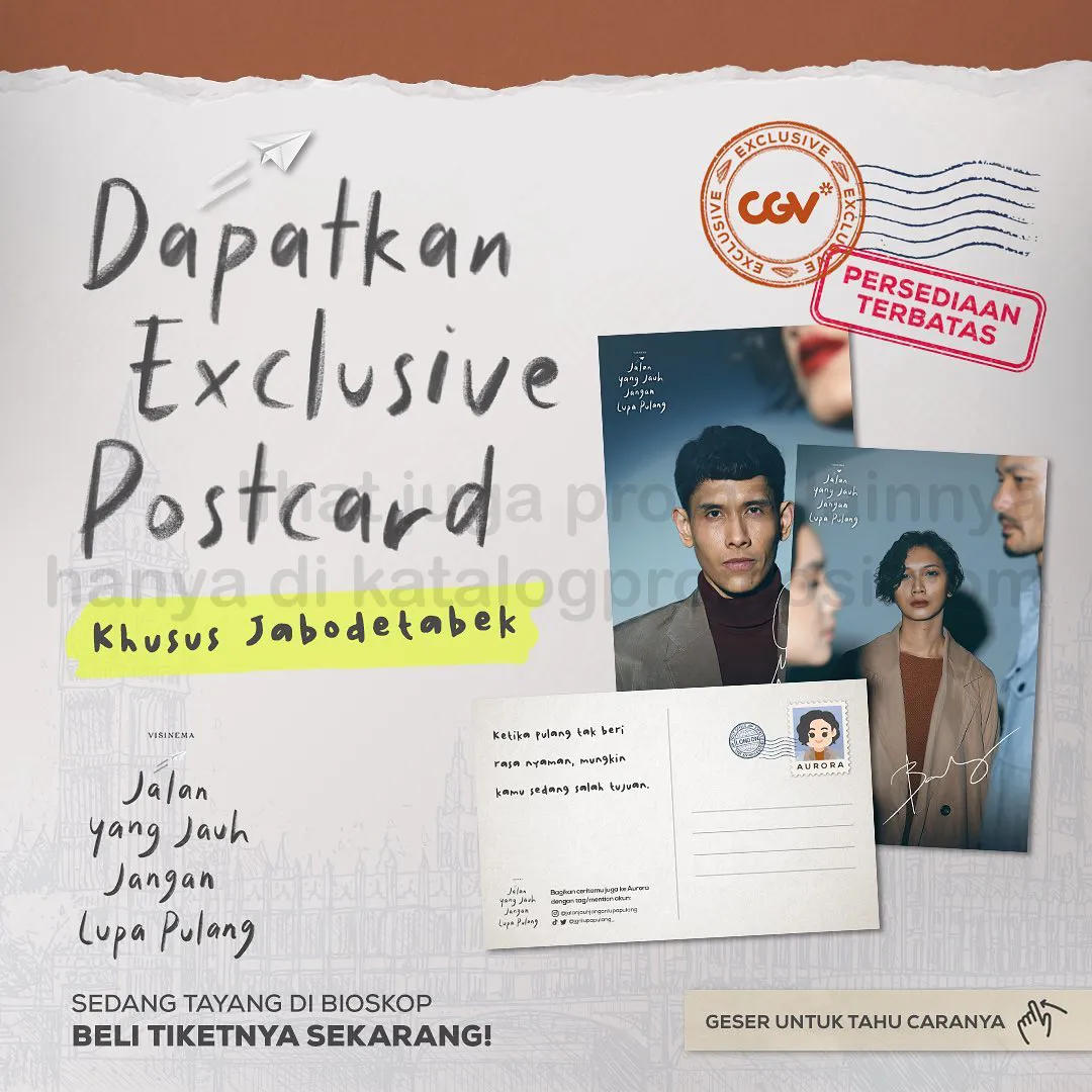 Promo CGV CINEMA GRATIS Exclusive Postcard Jalan yang Jauh Jangan Lupa Pulang