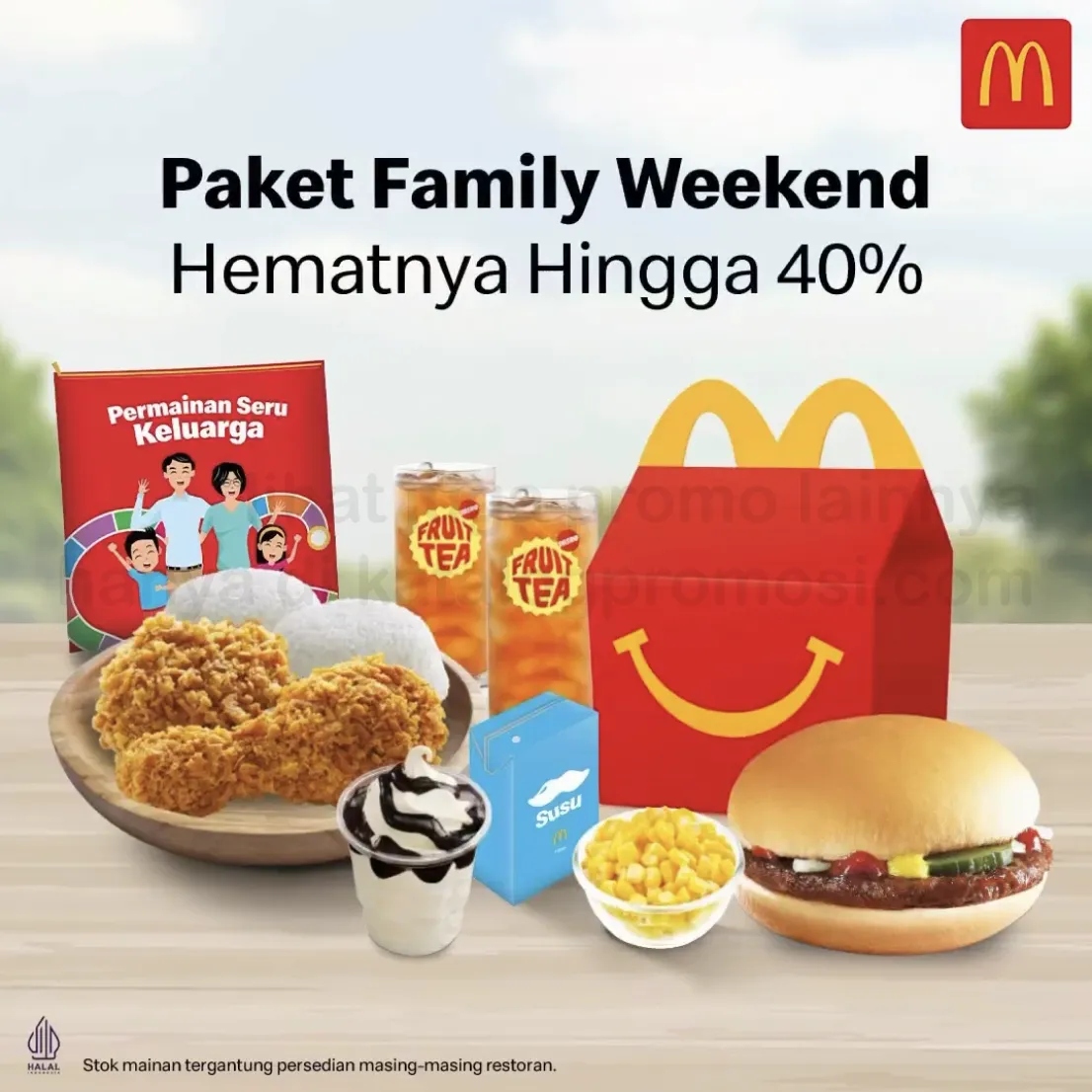Promo McDonalds Beli Paket Family Weekend GRATIS Mainan Seru Keluarga