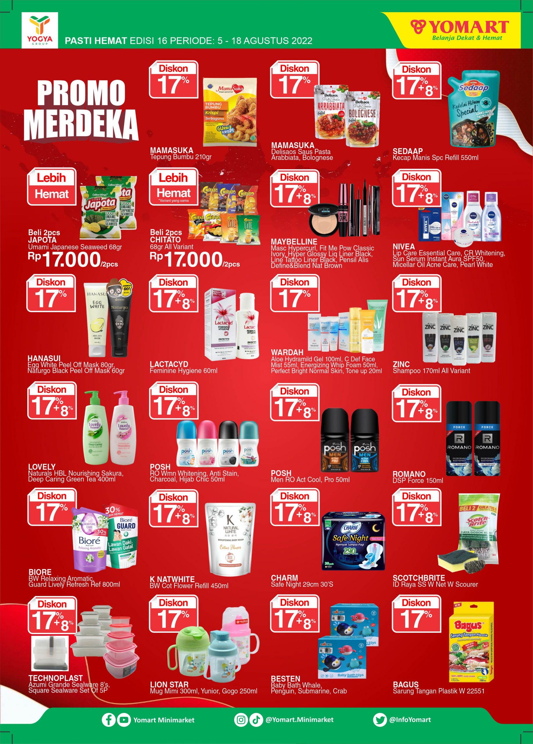 Katalog Yomart Minimarket Promo Mingguan periode 05-18 Agustus 2022