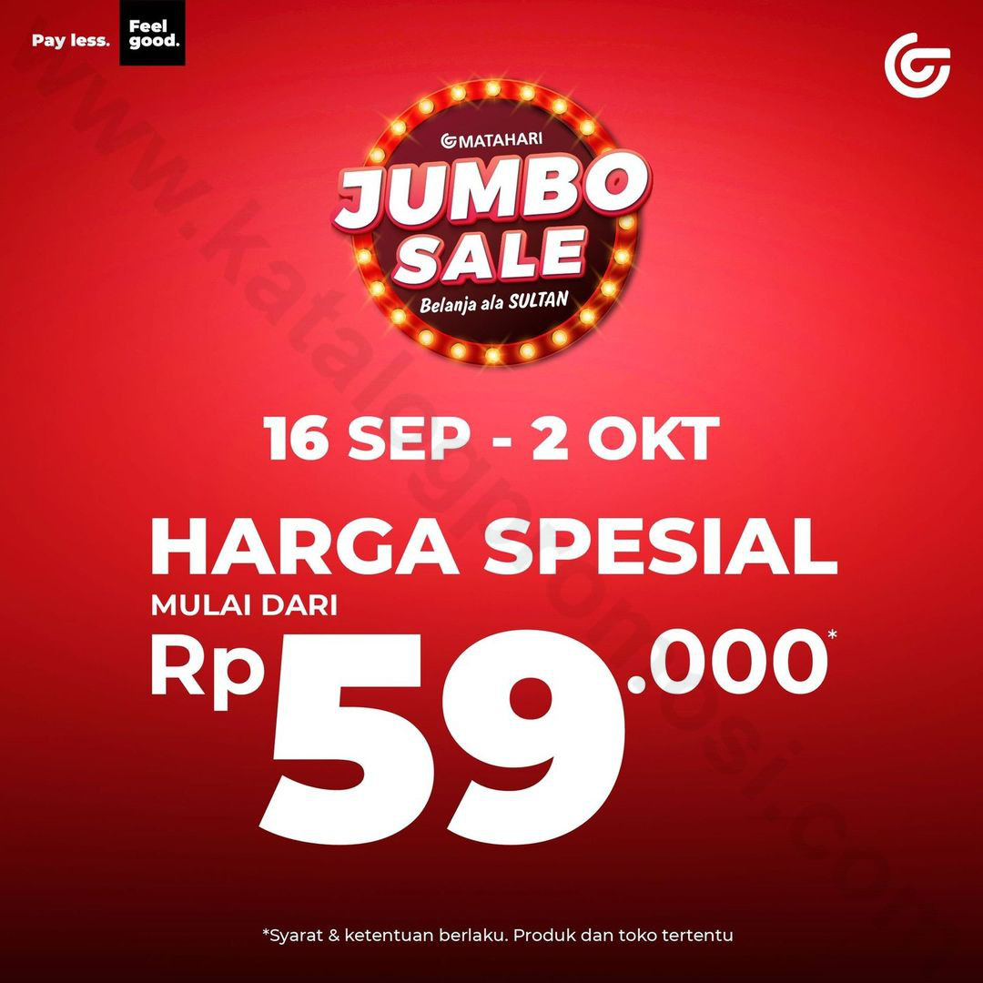 Promo MATAHARI JUMBO SALE - Koleksi Kaos Dan Baju Tidur Mulai Dari Rp ...