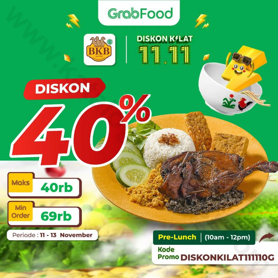 BEBEK BKB Promo DISKON KILAT 11.11 - DISKON 40% Khusus Pemesanan Via ...