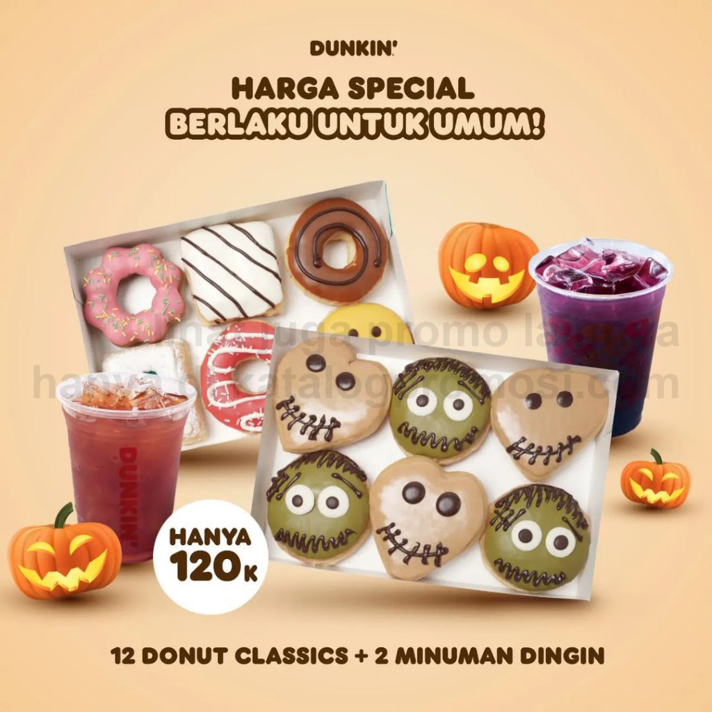 Promo DUNKIN' Harga Spesial Paket 12 Donut Classics Dan 2 Minuman ...