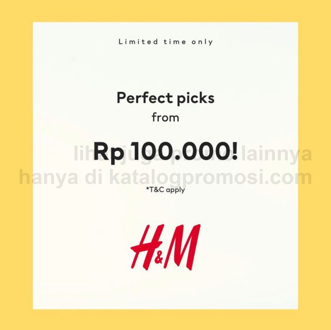 Promo H&M Perfect fashion every day start from Rp 100.000