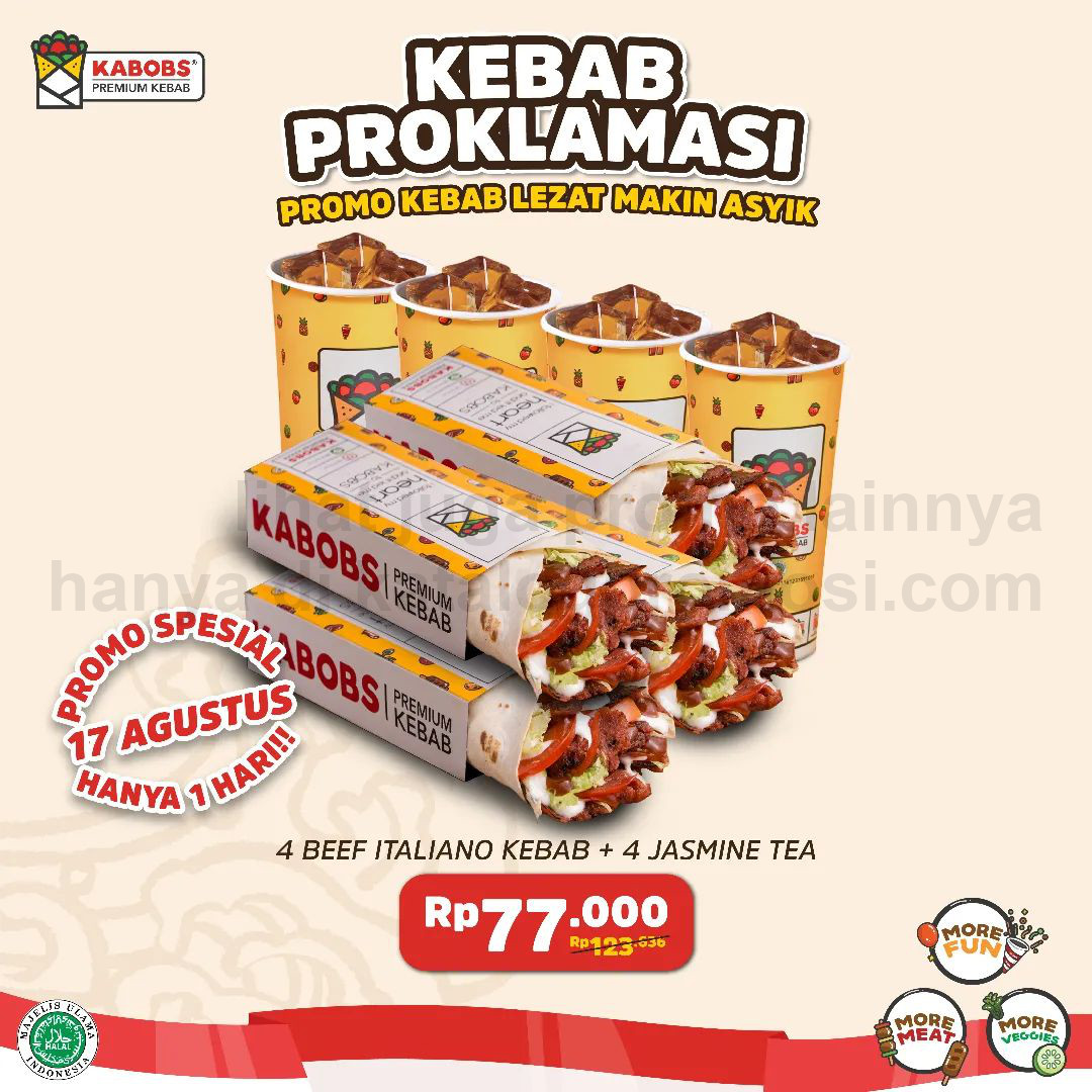 Promo KABOBS Paket Kebab PROKLAMASI - Harga Spesial cuma Rp. 77.000