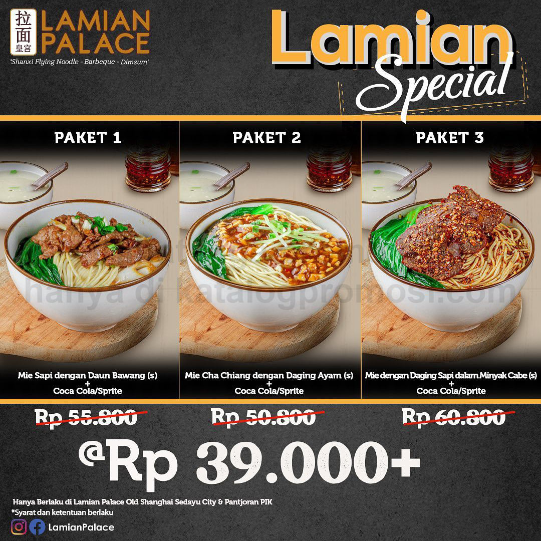 Promo LAMIAN PALACE Lamian Special - Harga cuma Rp. 39.000++