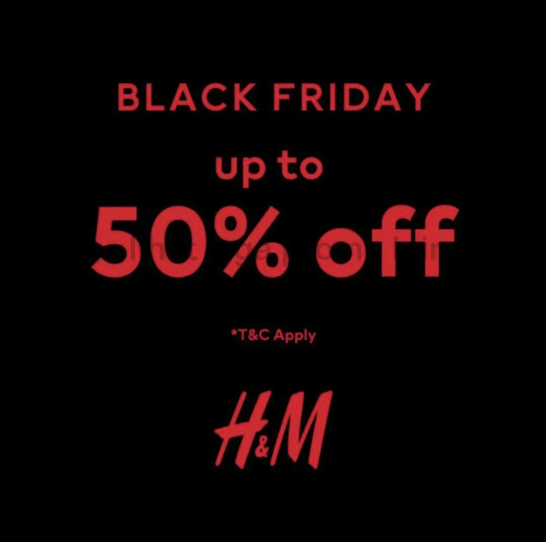 Promo H&M BLACK FRIDAY SALE! DISKON hingga 50%
