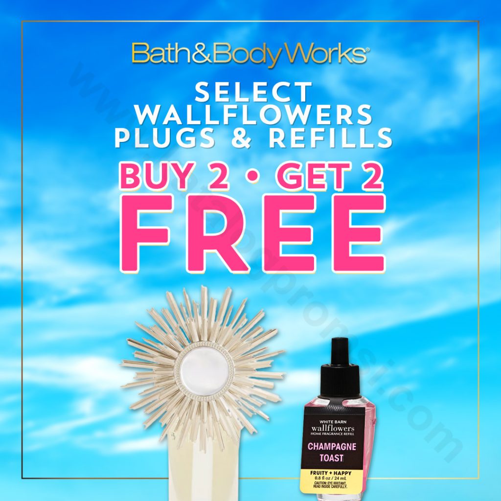 Promo Bath & Body Works Select Wallfowers Plugs & Refills Buy 2 Get 2 Free*