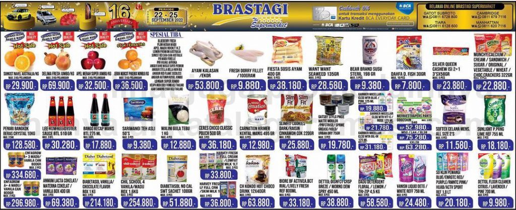 KATALOG BRASTAGI SUPERMARKET Promo Weekend Periode 22-25 AGUSTUS 2022