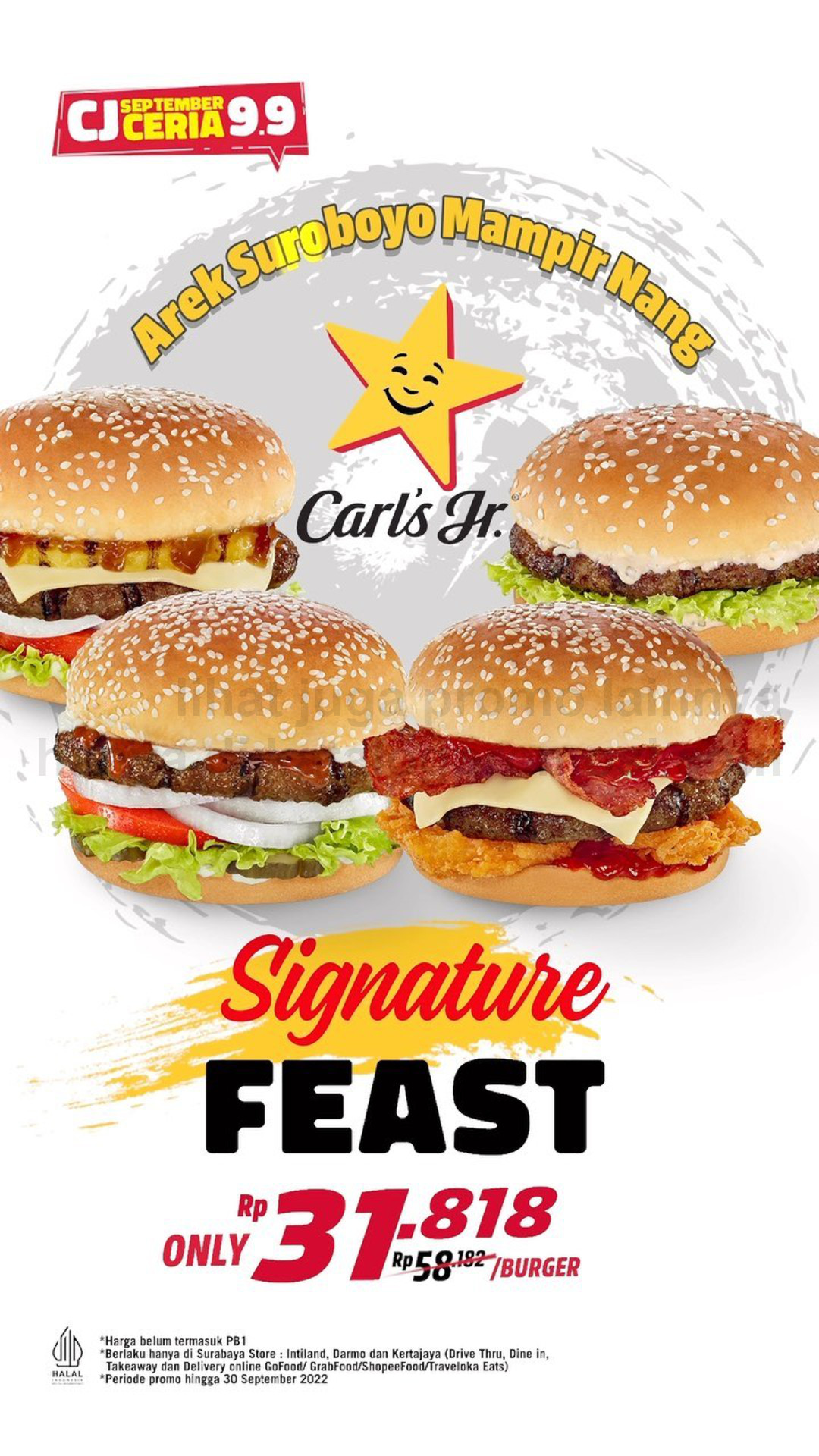 Promo CARLS Jr SIGNATURE FEAST - Harga Spesial mulai Rp. 31.818 per burger