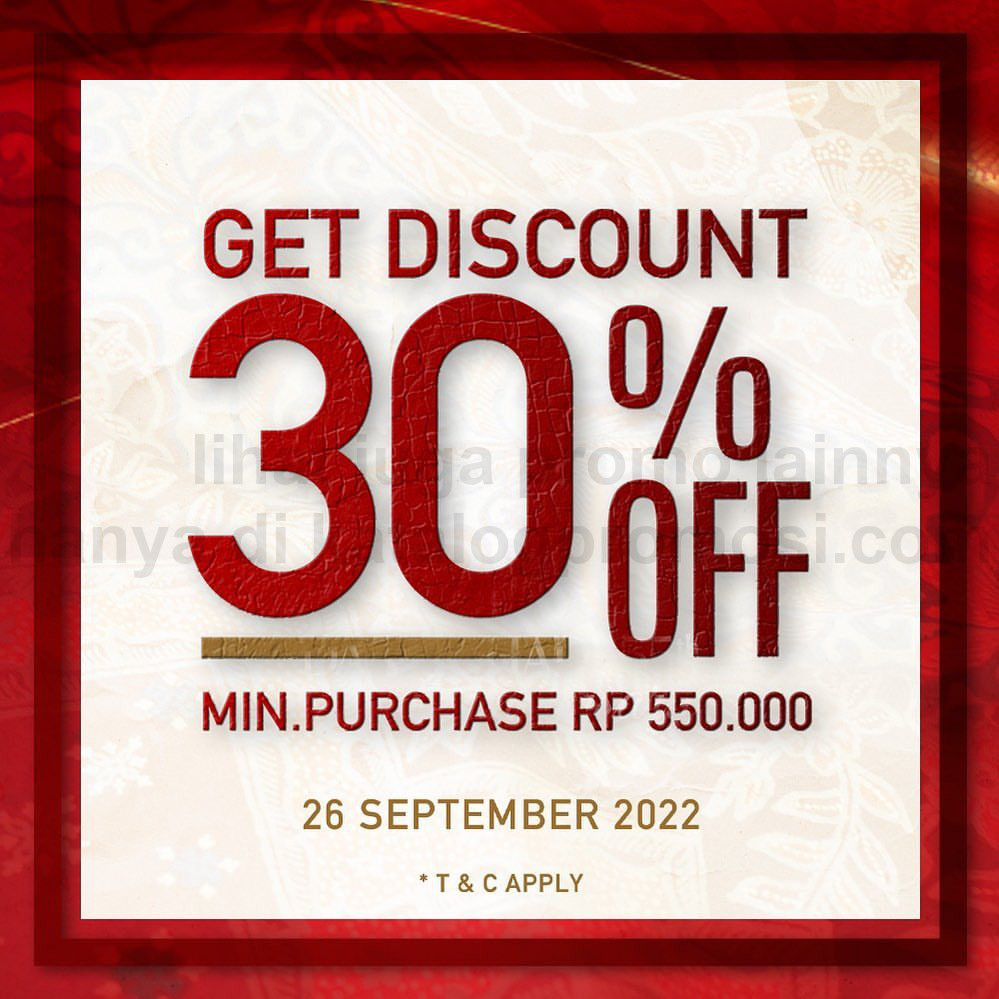 Promo Batik Danar Hadi 55th Anniversary - Special Discount 30% off