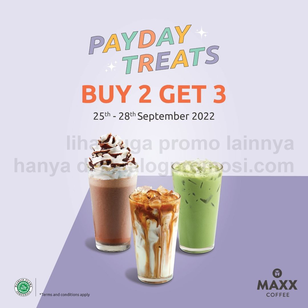 Promo MAXX COFFEE PAYDAY TREATS - BELI 2 GRATIS 1