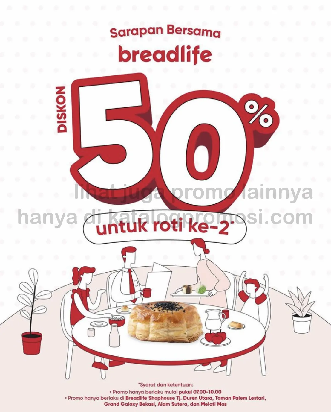 Promo BreadLife DISKON 50% untuk roti kedua