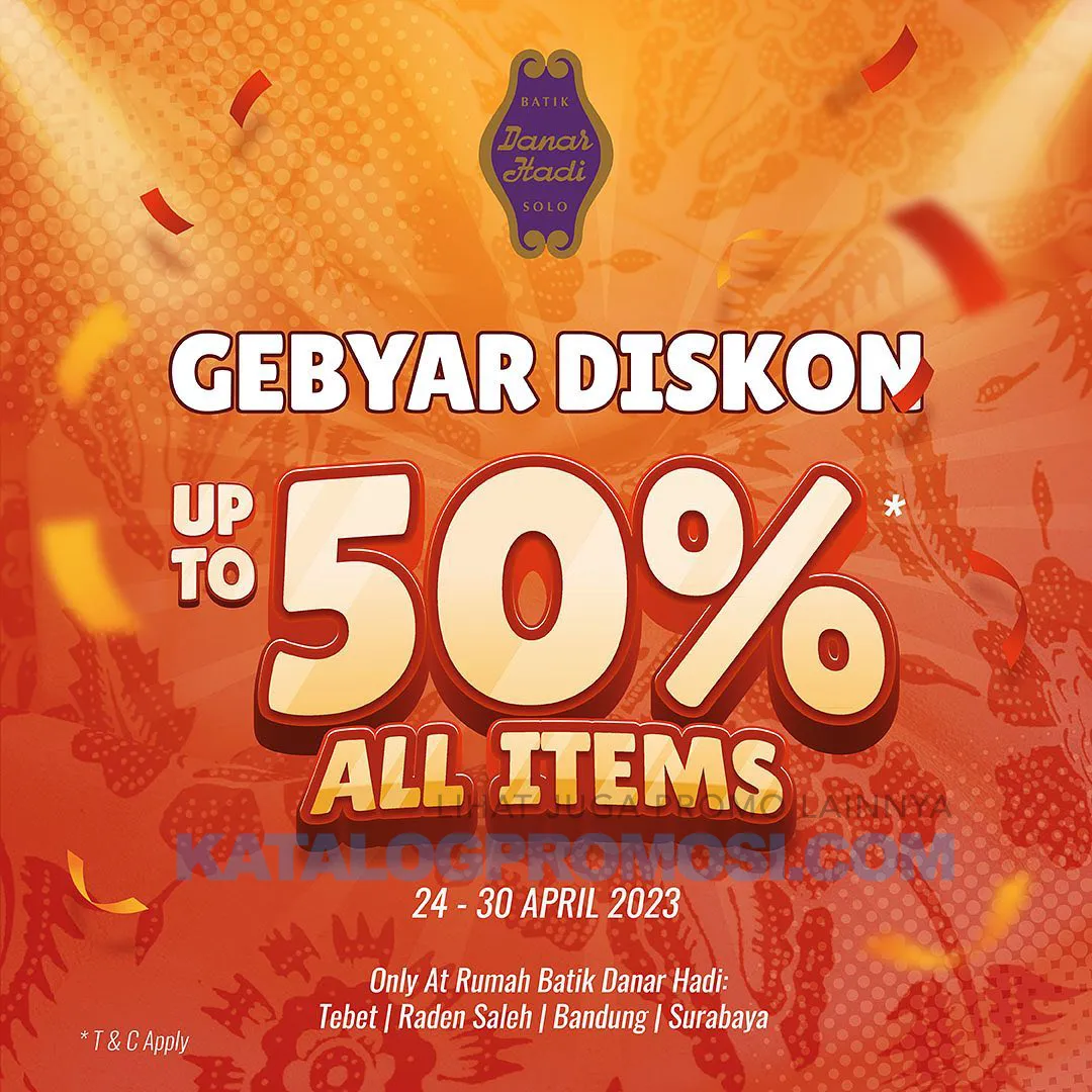 Promo Batik Danar Hadi GEBYAR DISKON 50% All Items