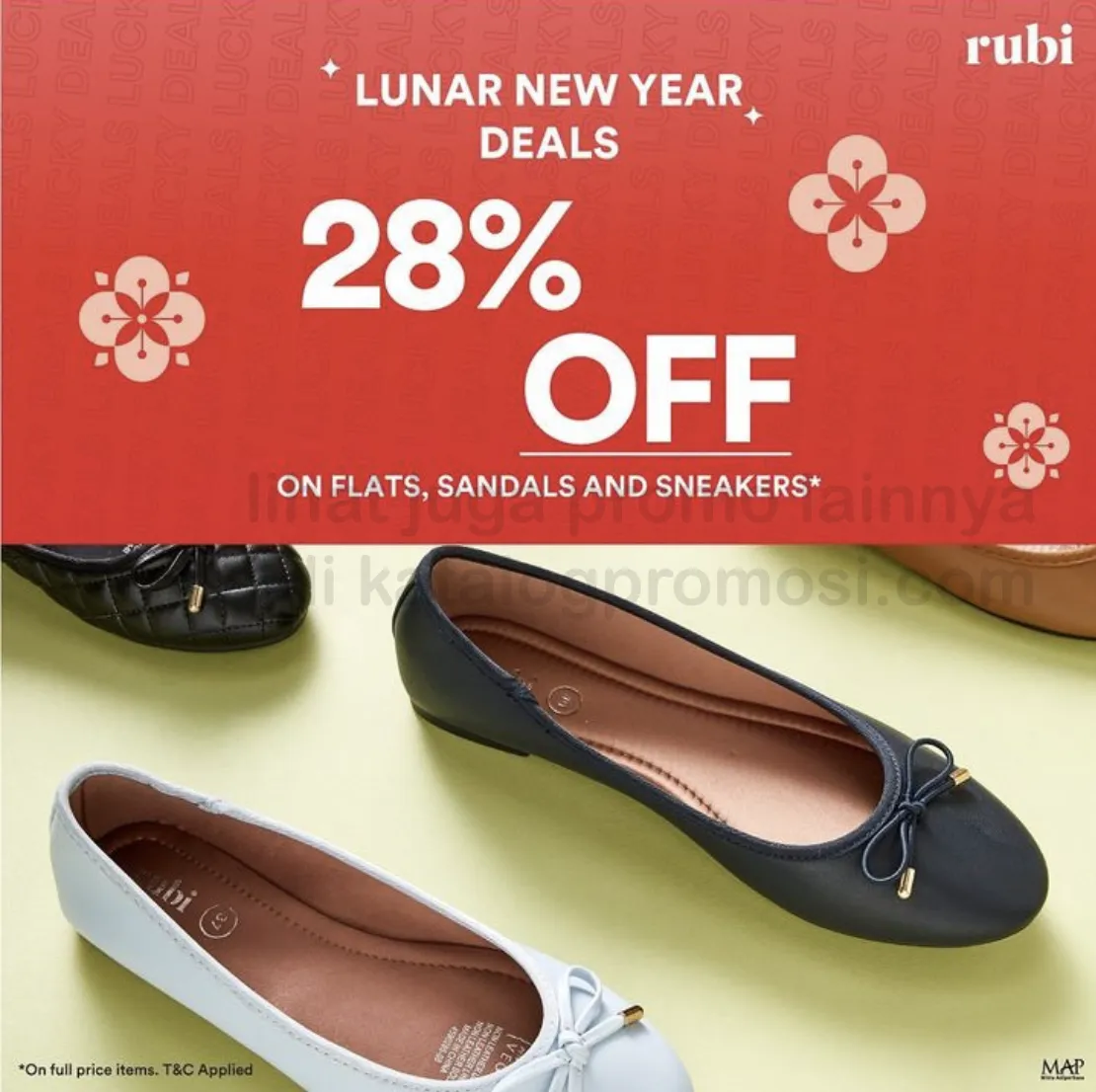 Promo RUBI Lunar New Year Deals - DISCOUNT 28% off on Flats / Sandals / Sneakers