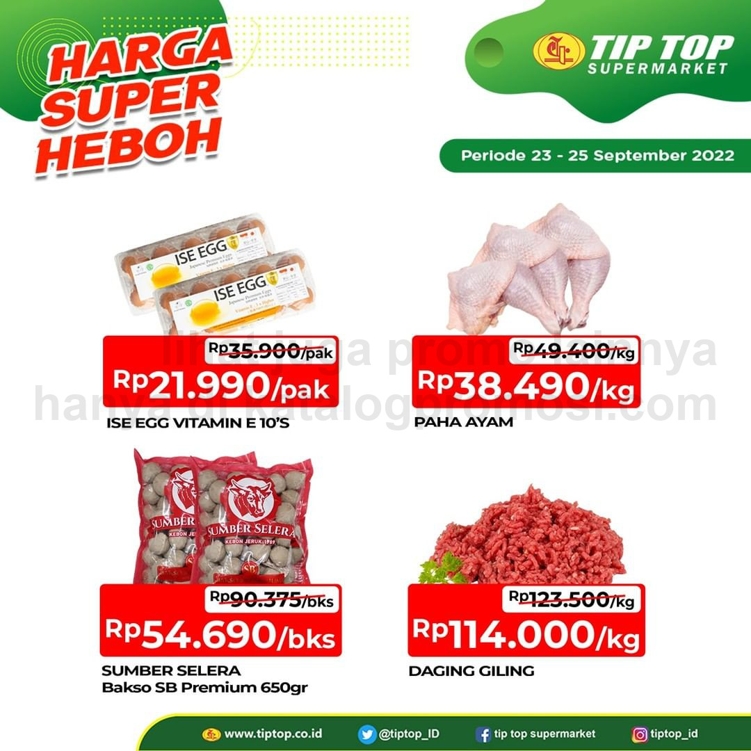 Katalog TIP TOP Pasar Swalayan Promo Weekend Periode 23-25 SEPTEMBER 2022
