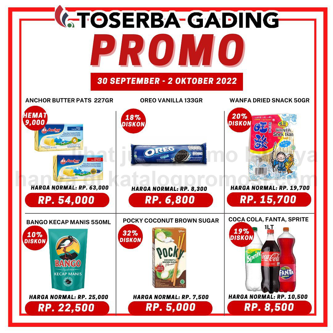 Promo JSM TOSERBA GADING Katalog Weekend periode 30 September - 02 Oktober 2022