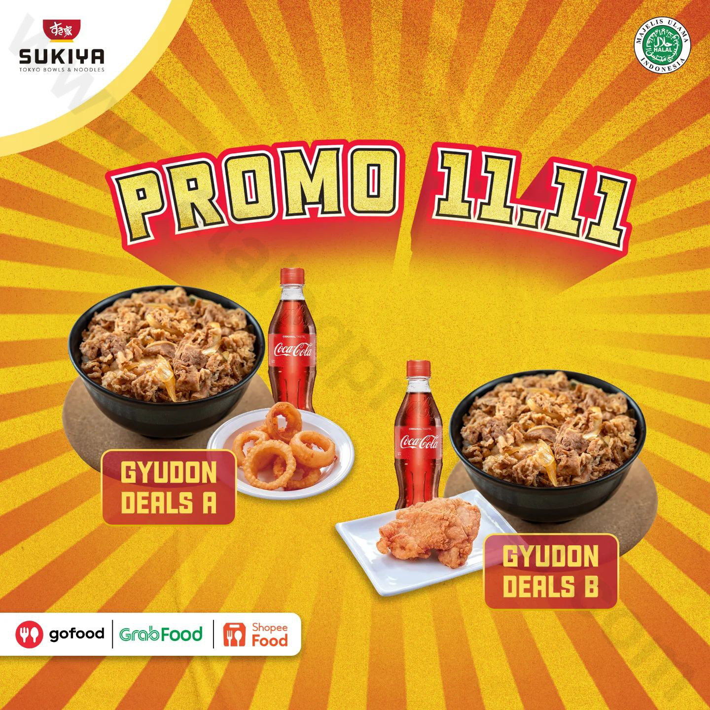 Promo SUKIYA SPESIAL 11.11 - Dapatkan Gyudon Deals A Dan B Mulai Dari ...