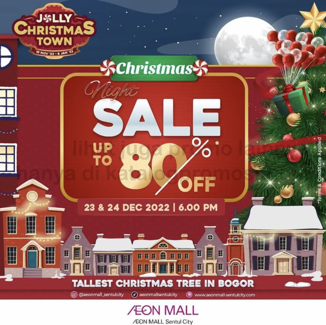 AEON MALL Sentul City Christmas Night Sale! Discount up to 80% off