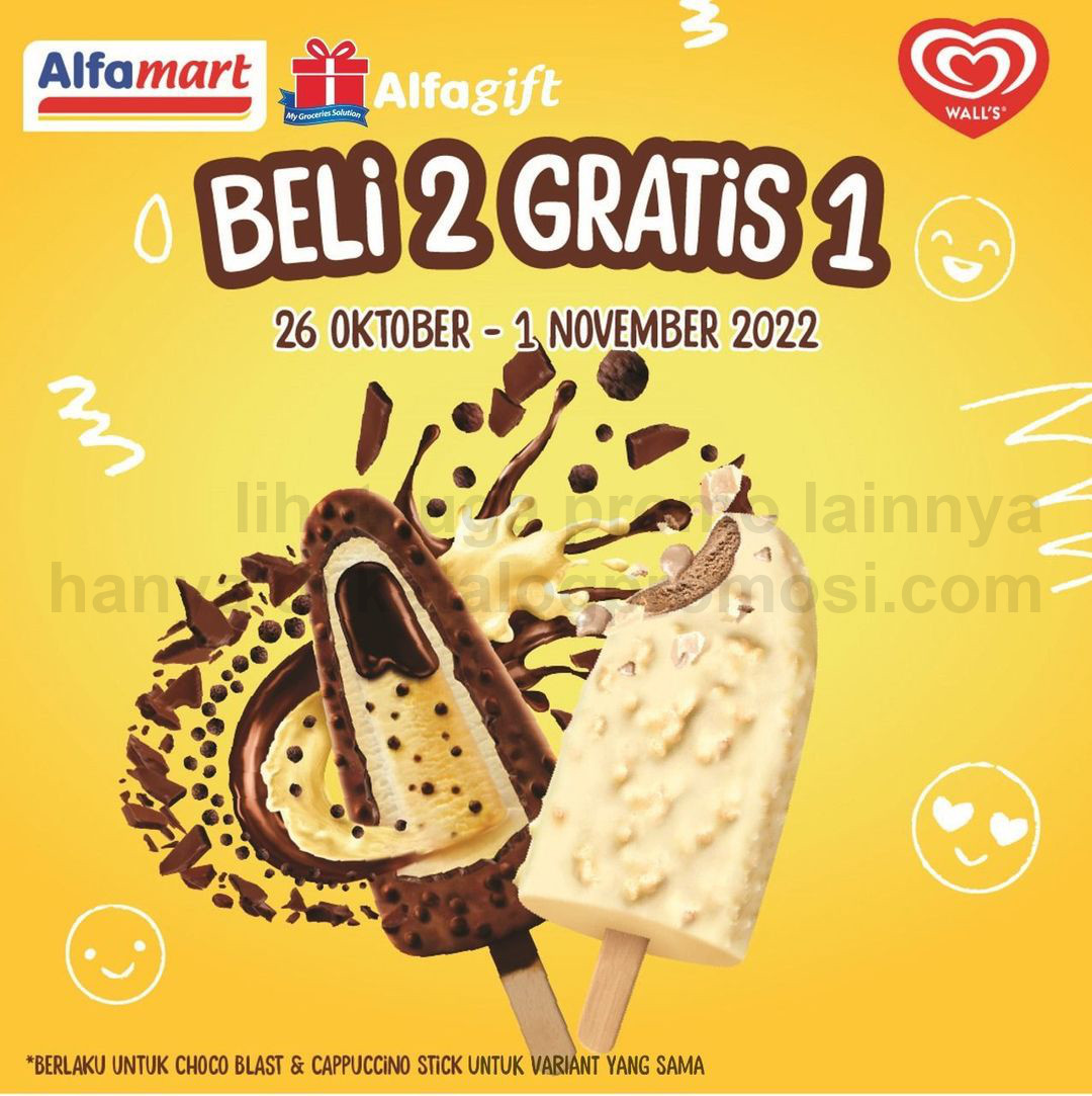 Promo ALFAMART BELI 2 GRATIS 1 untuk pembelian Choco Blast & Cappucino Stick