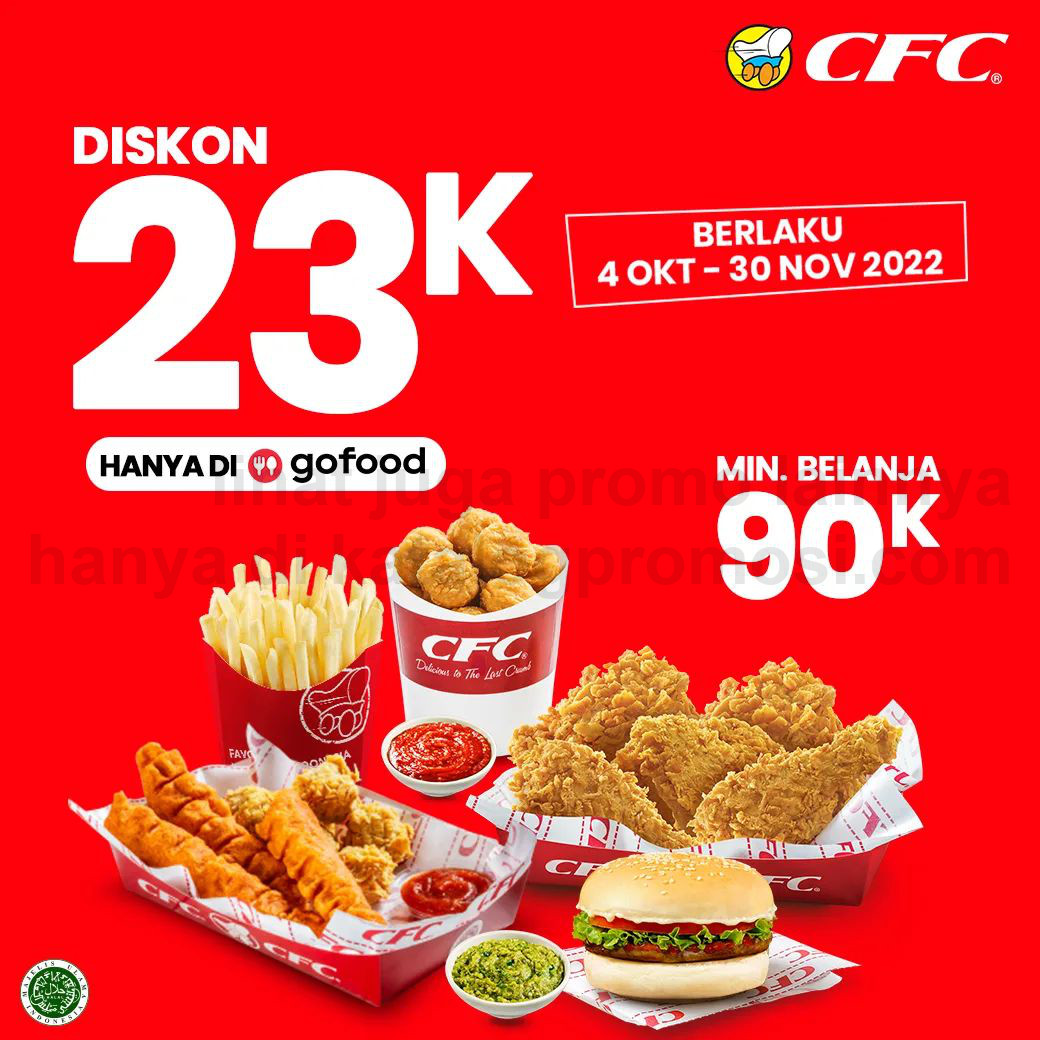 Promo CFC INDONESIA DISKON hingga 23RIBU khusus pemesana via GOFOOD