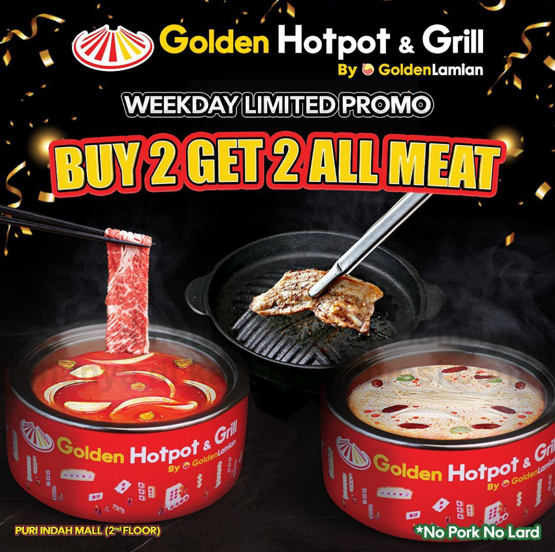 Promo GOLDEN HOTPOT AND GRILL WEEKDAY PROMO - Buy 2 Get 2 ALL MEAT