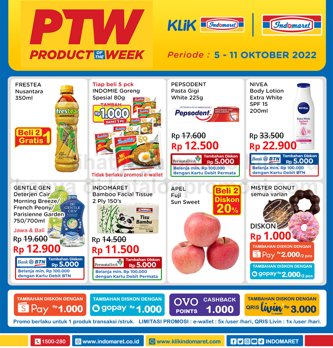 Promo PTW INDOMARET - PRODUCT of The Week periode 05-11 Oktober 2022