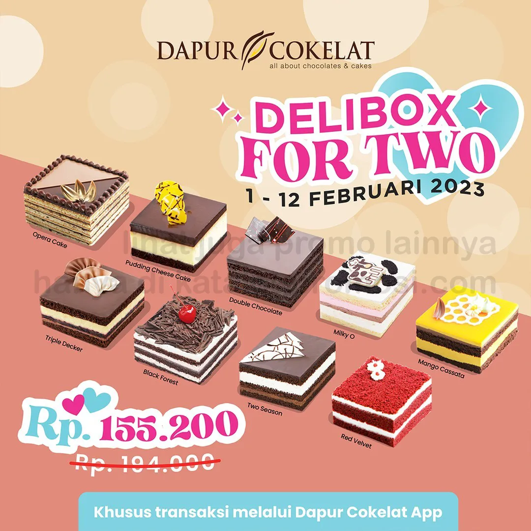 Promo DAPUR COKELAT DELIBOX FOR TWO - Harga Spesial Rp. 155.200