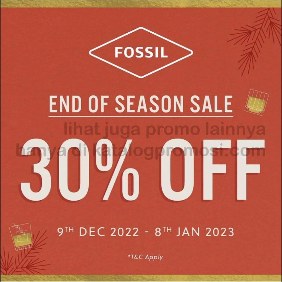 Promo FOSSIL End of Season Sale! Discount 30% off