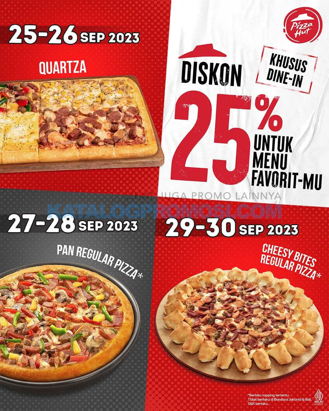 Promo PIZZA HUT - DISKON 25% untuk PIZZA FAVORIT