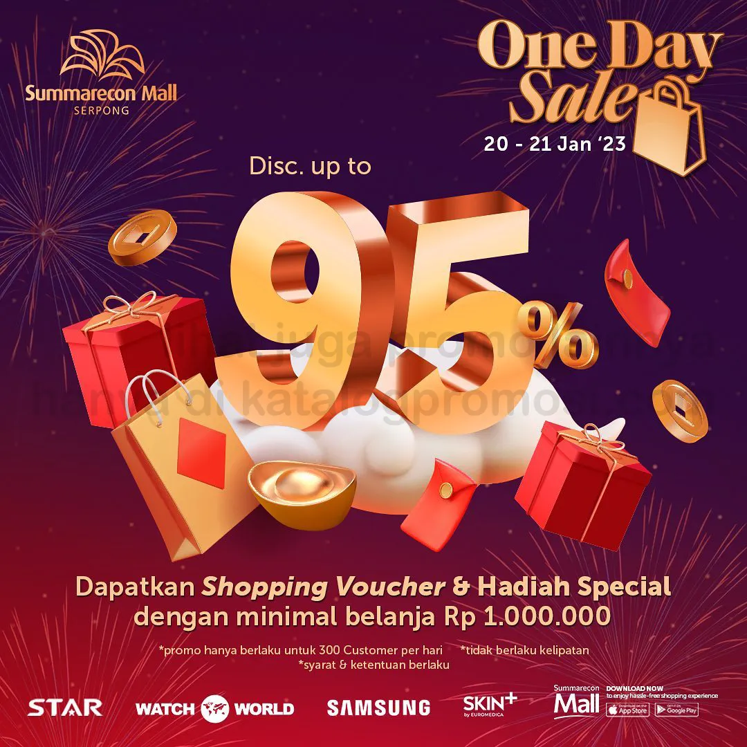 SUMMARECON MAL SERPONG ONE DAY SALE up to 95% off