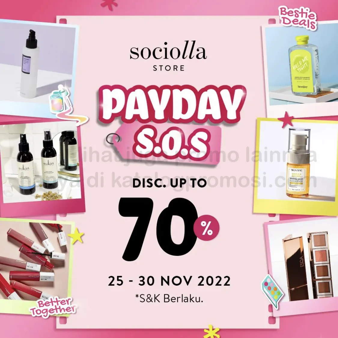Promo Sociolla PAYDAY S.O.S Discount Up To 70% Off*