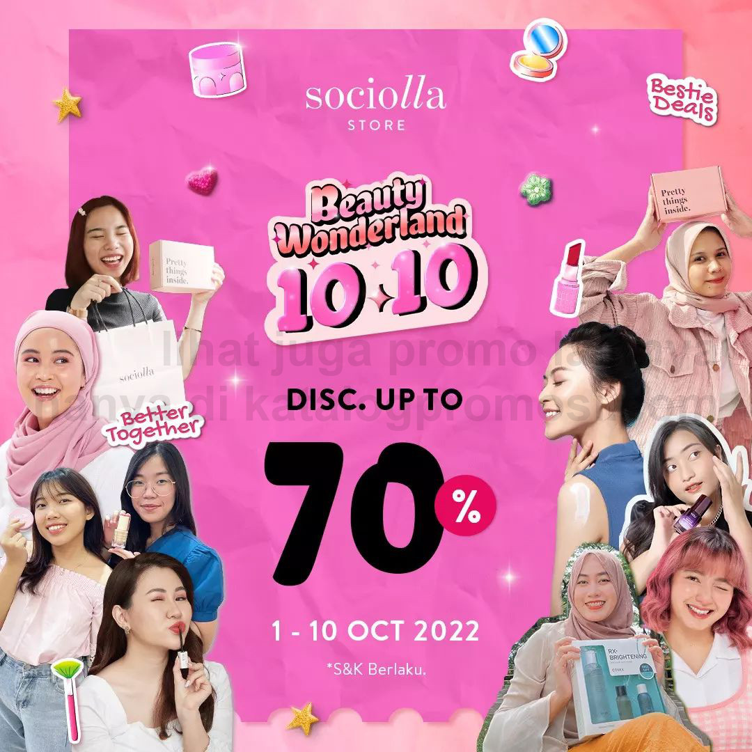 Promo Sociolla Beauty Wonderland 10.10 - DISCOUNT up to 70% off