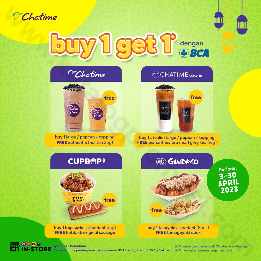 Promo CHATIME BELI 1 GRATIS 1 Khusus Untuk Pengguna BCA