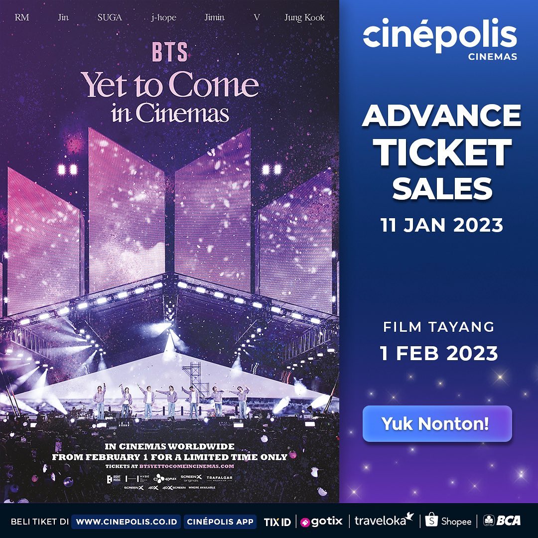 Promo CINEPOLIS BTS : YET TO COME in CINEMAS ADVANCE TICKET SALE